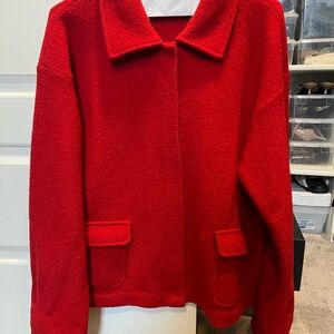Women's Red Wool Jacket